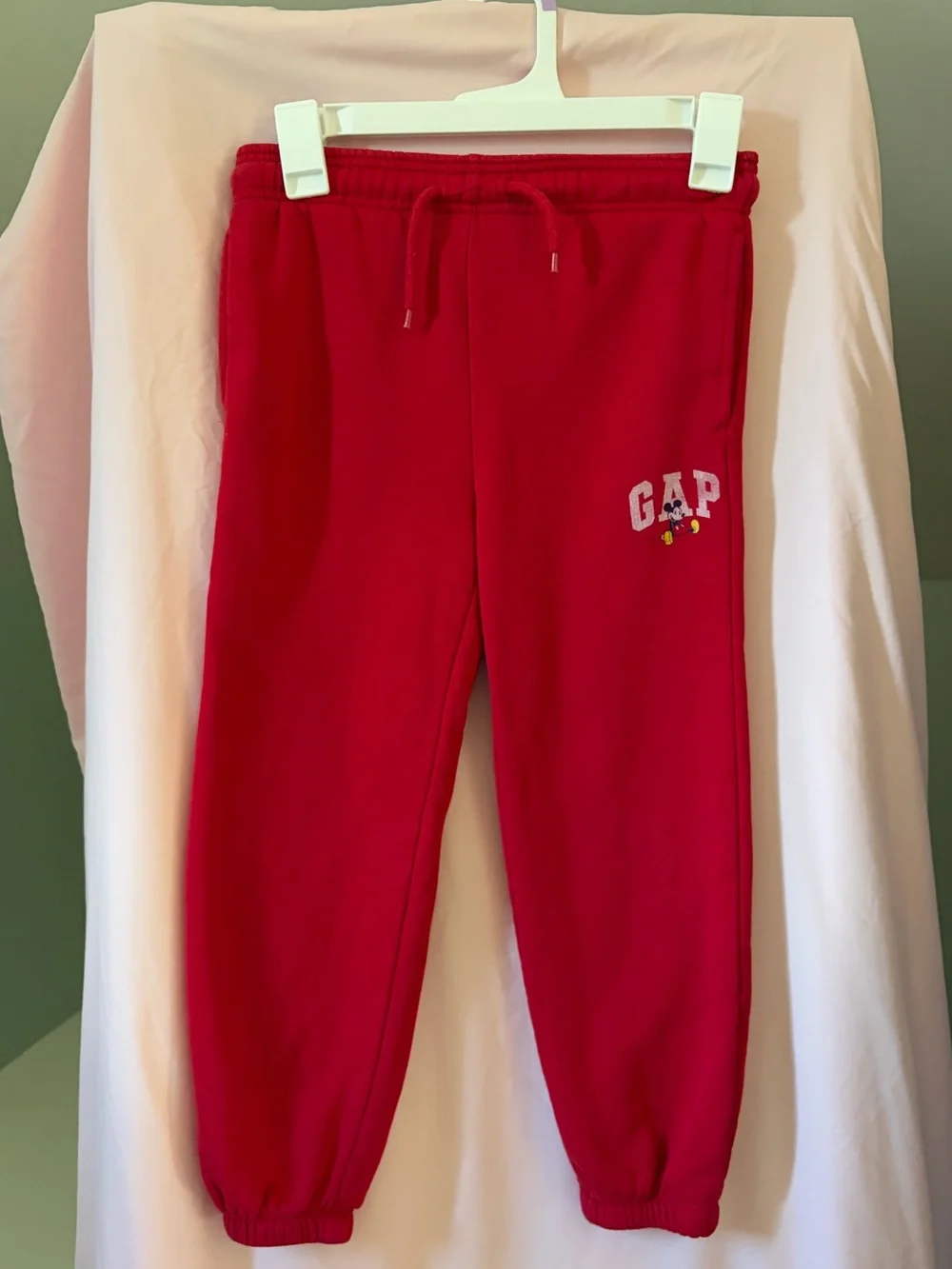 GAP x Disney Kids Red Sweatpants with Drawstring size small